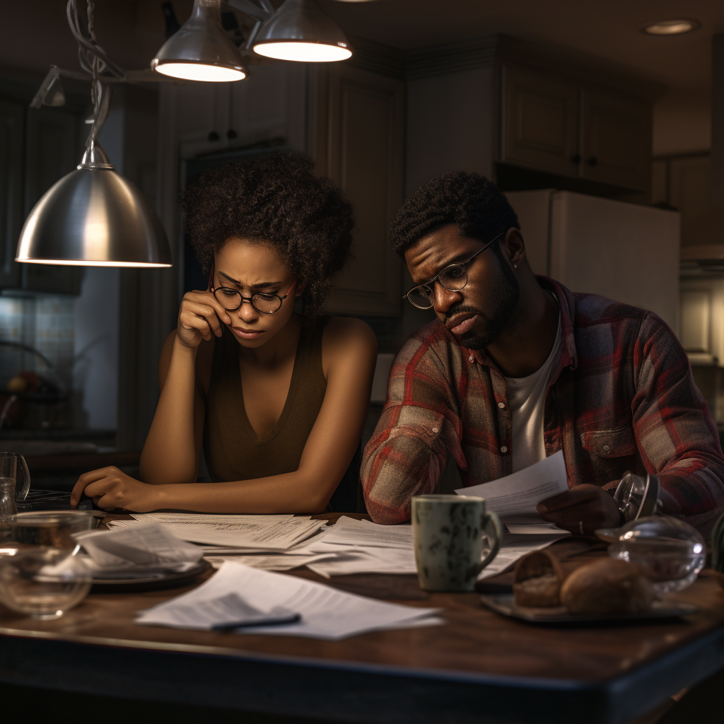 stressed family